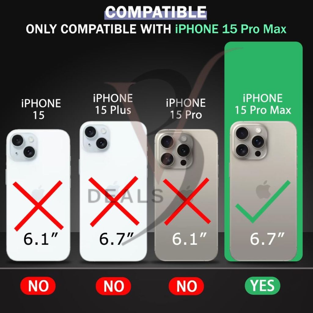 V3Deals Titanium-Frame Friendly Crystal Clear Hard Back Case Compatible with iPhone 15 Pro Max 6.7 Inch | Shockproof Transparent Slim Back Case | Scratch Resistant Polycarbonate Cover (iPhone 15 Pro Max) view 2