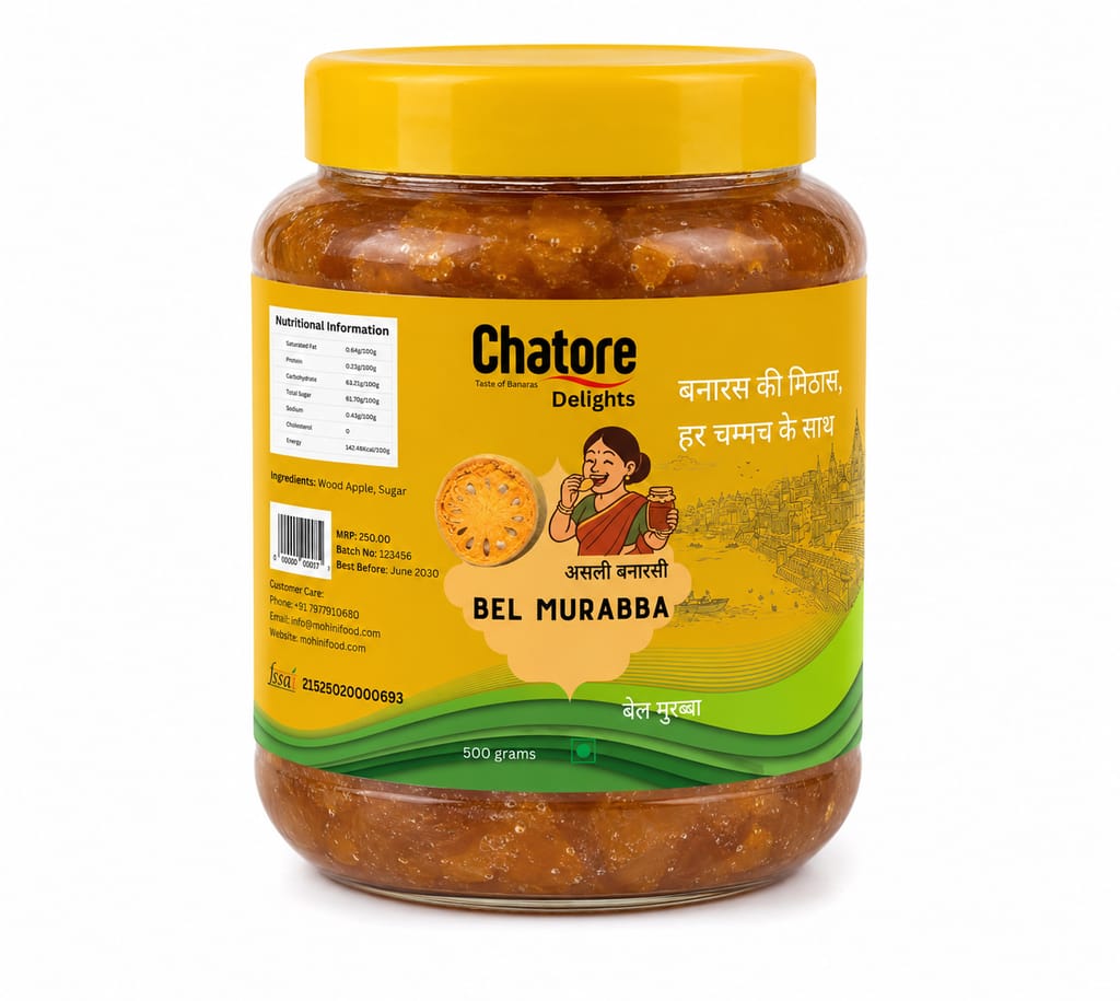 Banarasi Bel Murabba (250g) | Authentic Homemade Wood Apple Preserve | Traditional Banaras Recipe | Sweet, Nutritious & Delicious