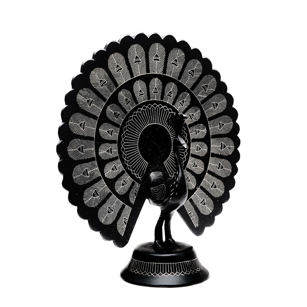 Bidri Work Phank Peacock (1SMTDCOKA07917) view 2