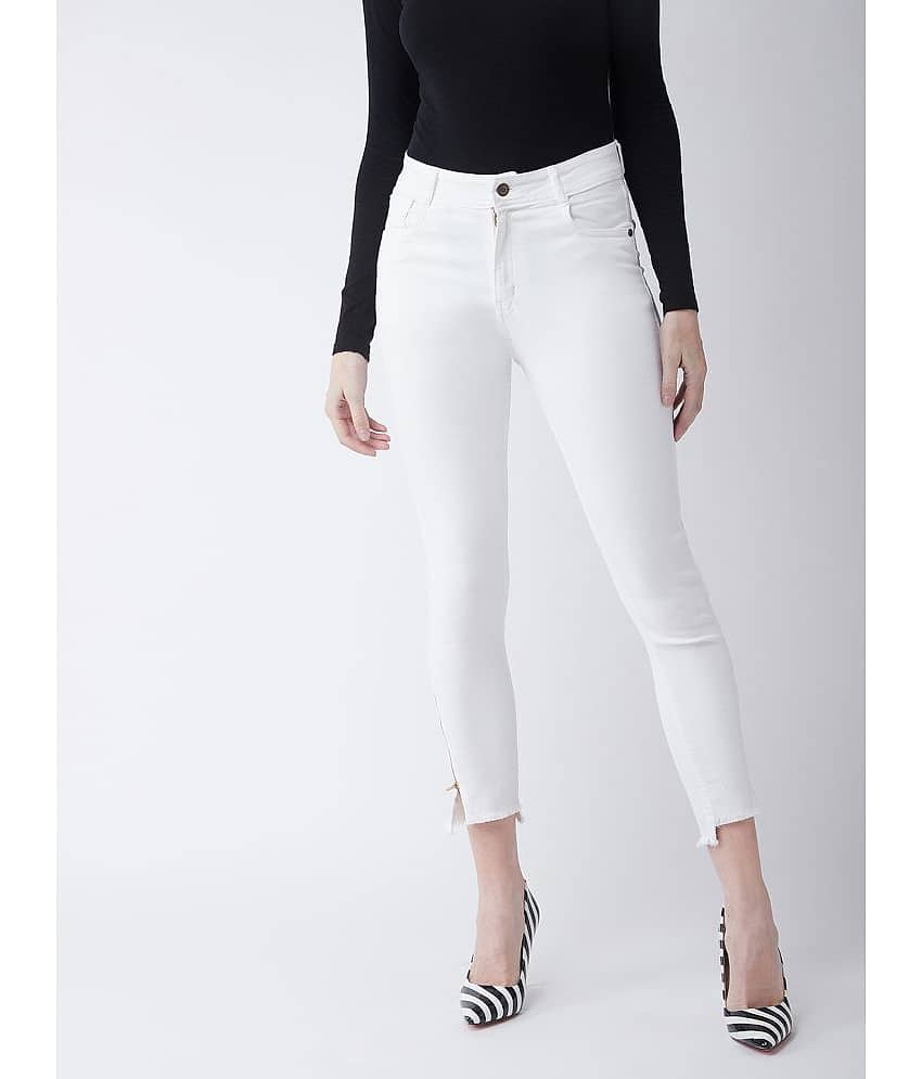 Miss Chase - White Denim Skinny Fit Women's Jeans ( Pack of 1 ) view 2
