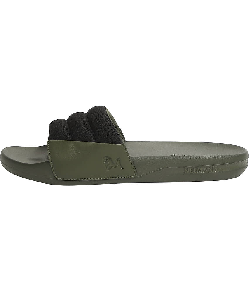 Neemans Squooshy Slides Olive Men's Slide Flip Flop view 2