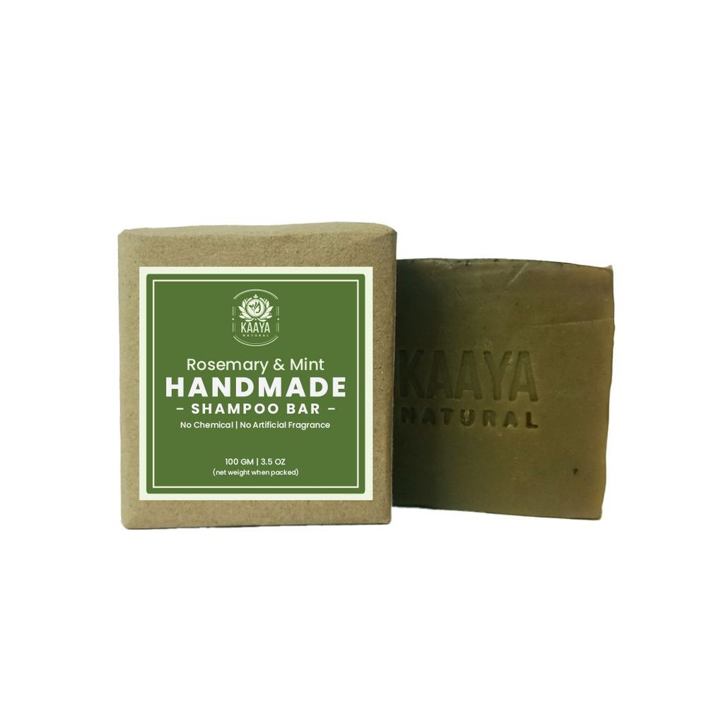 Kaaya Natural Rosemary & Mint Handmade Shampoo Bar (Pack of 2) view 2