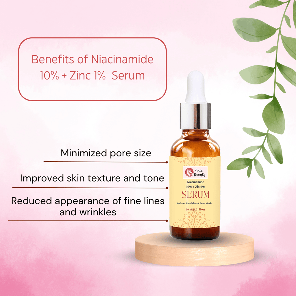 Chic Beauty Skincare Serum Combo Kit (Hyaluronic Acid & Vitamin B5 Serum 30ml + Niacinamide 10% & Zinc 1% Serum 30ml + Salicylic Acid 2% Serum 30ml + Skin Spot Removal Serum 30ml) view 2