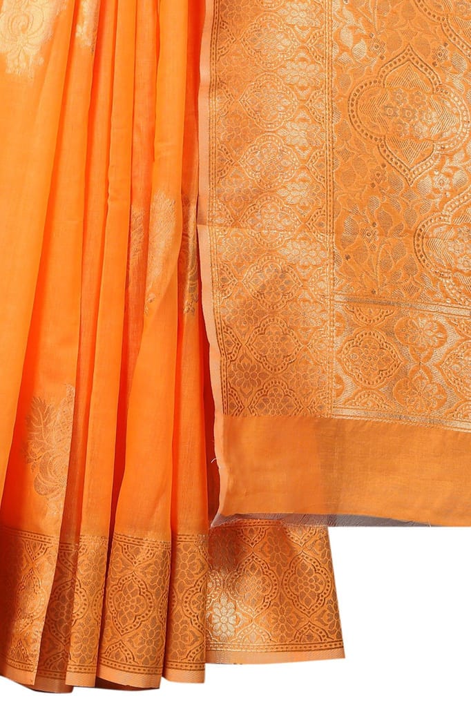 Silk Zone Women's Jamdani Cotton Woven Silk Saree with Blouse Piece view 2