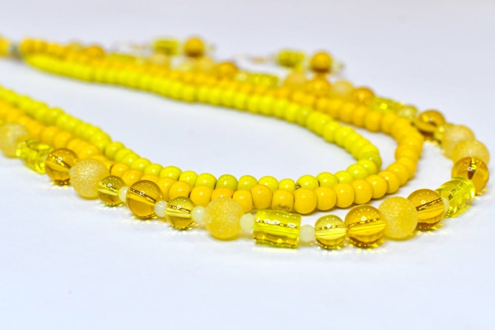 Multi Layer Glass Bead Necklace view 2