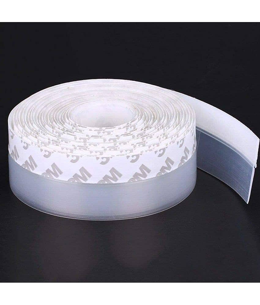 GEEO Weather Stripping Door Seal Strip, 33FT Silicone Seal Strip Door Strip Bottom ,Door Weather Stripping Sealing Tape for Windows, Doors,and Shower Glass Gaps Transparent 45MM view 2