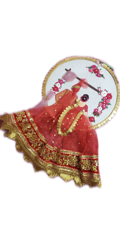 Handmade Wedding Embroidery Hoop- Customized Gift for Anniversary | Unique Anniversary Gift, Engagement Gift for Fiance, Wedding Gift for Bride | Embroidery Frame (10 Inch) view 2