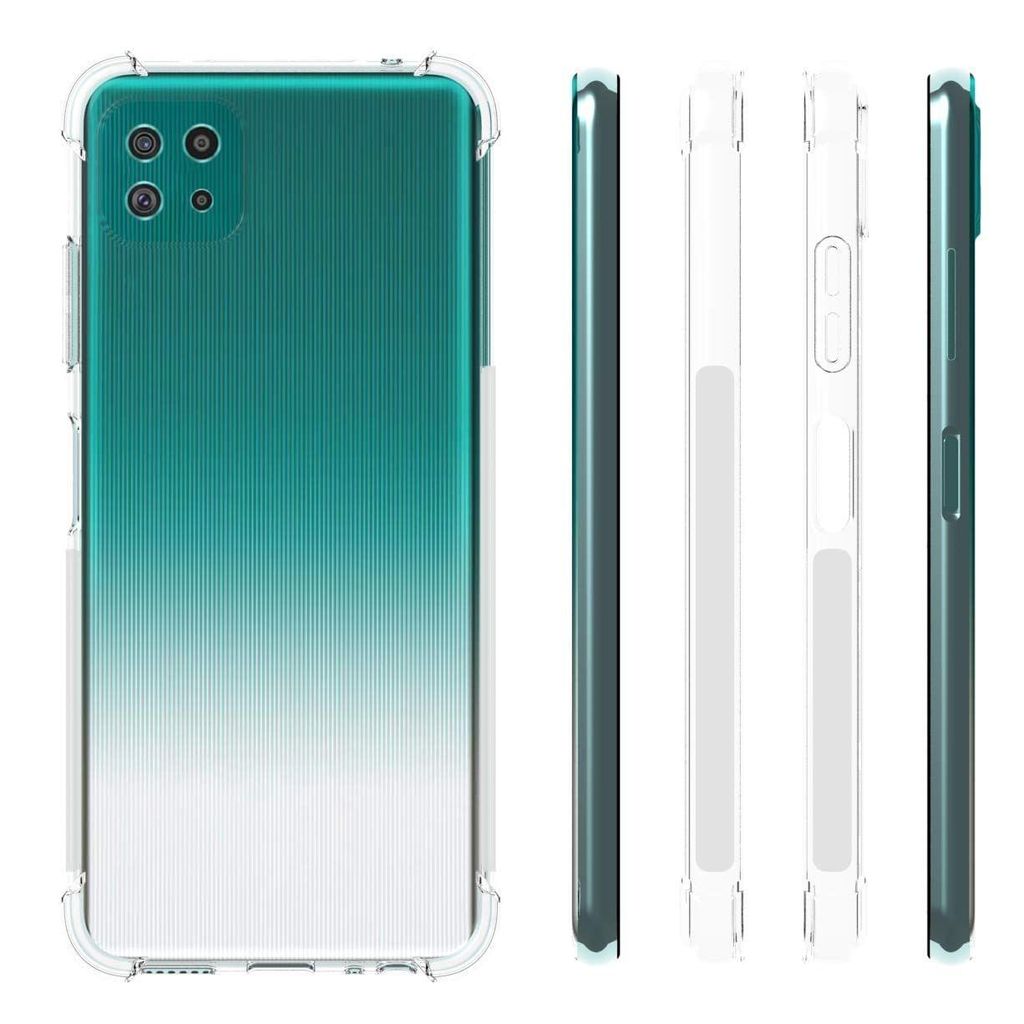 USTIYA for Samsung Galaxy A22 5G Case Clear TPU Four Corners Cover Transparent Soft funda view 2