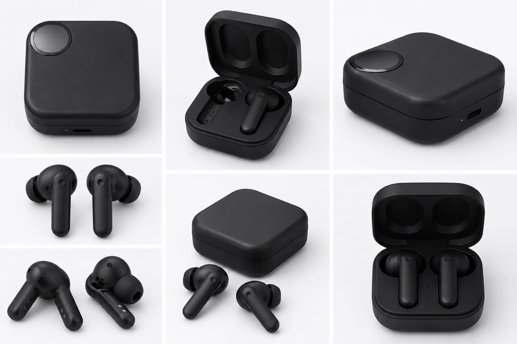 Wireless TWS Earbuds with Charging Case, Bluetooth Earphones with Mic, Touch Control, Stereo Sound, Type-C Charging view 2