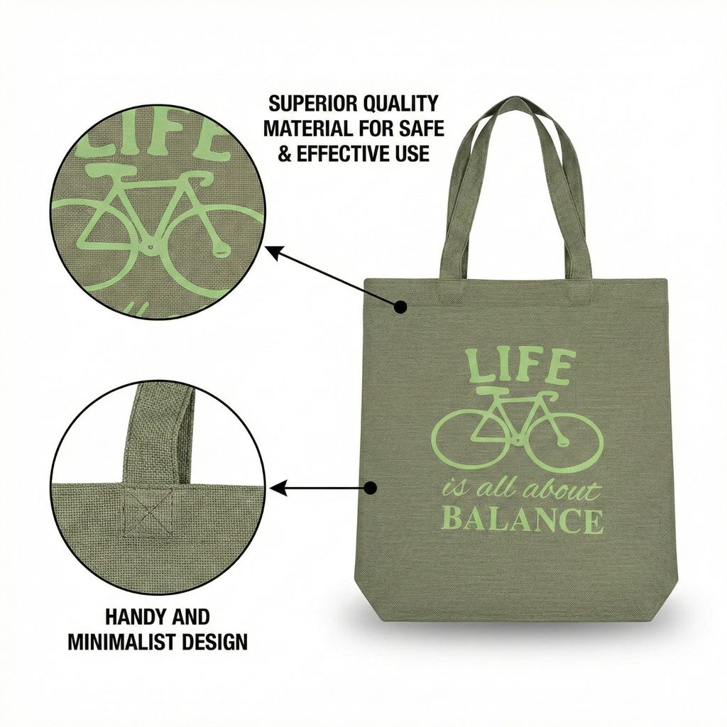 Premium Tote Bag with Zip Closure, Inside Lining & Pocket view 2