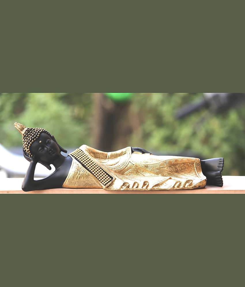 Miss Peach Samadhi Buddha Showpiece 11 cm - Pack of 1