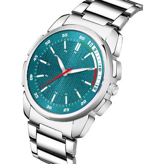 HRV Men's Round Dial Silver Strap Analog Watch view 2