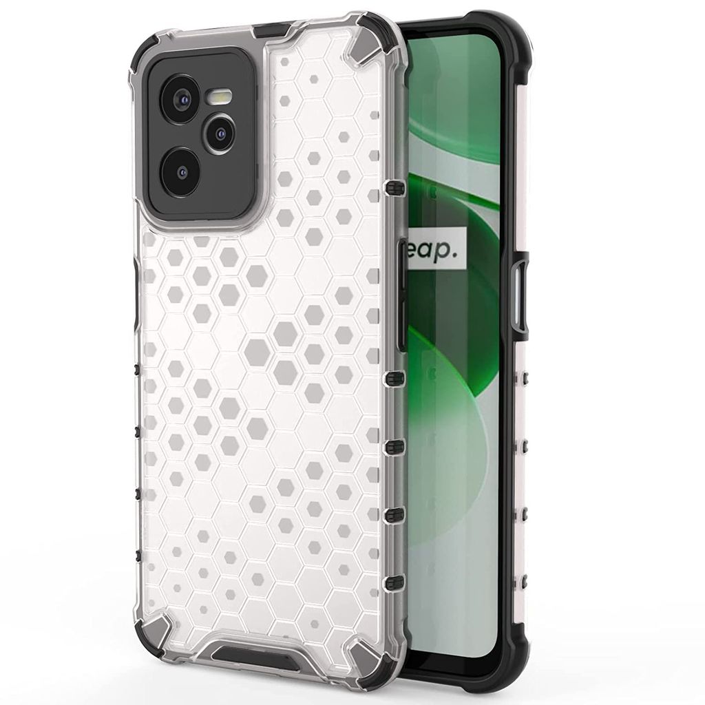 Faircost Hybrid Shockproof Back Cover for Realme C35 Hard Outside Soft Inside- (Polycabonate::Transparent) view 2