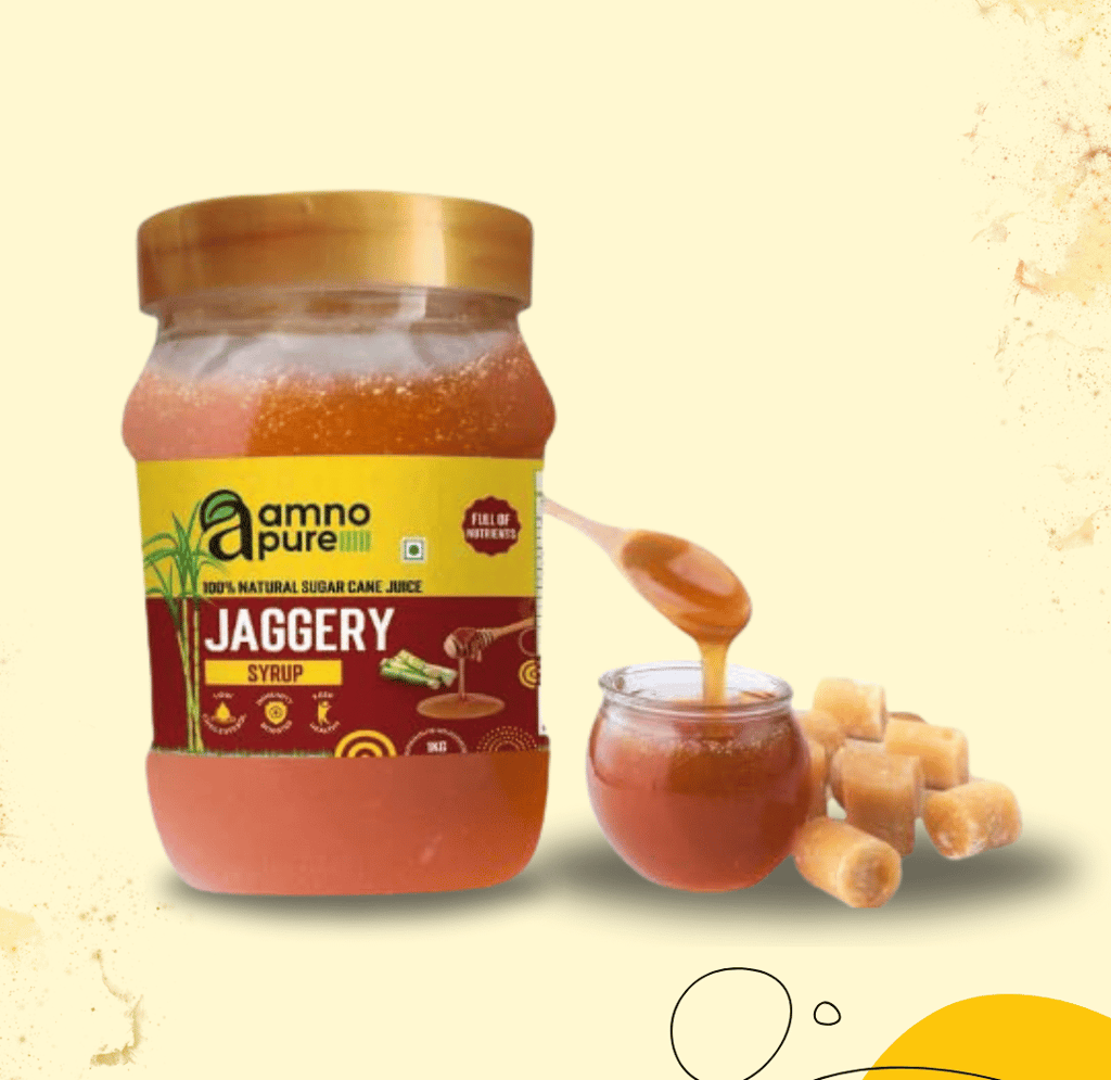 Amno Pure Natural Sugar Cane Syrup/Cane Syrup | Cholestrol free, fat free, Full of Nutrients & 100% Natural - 900G Pet Jar