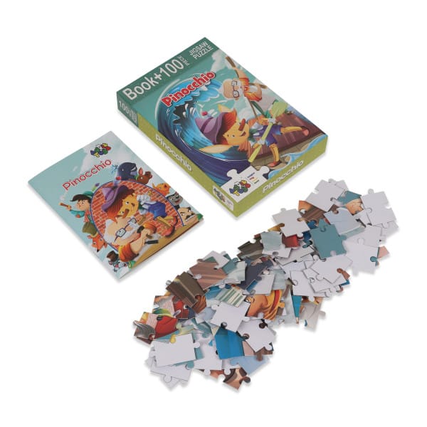 Advit Toys Pinocchio Jigsaw Puzzle - 100 Piece + 32 Page Story Book view 2