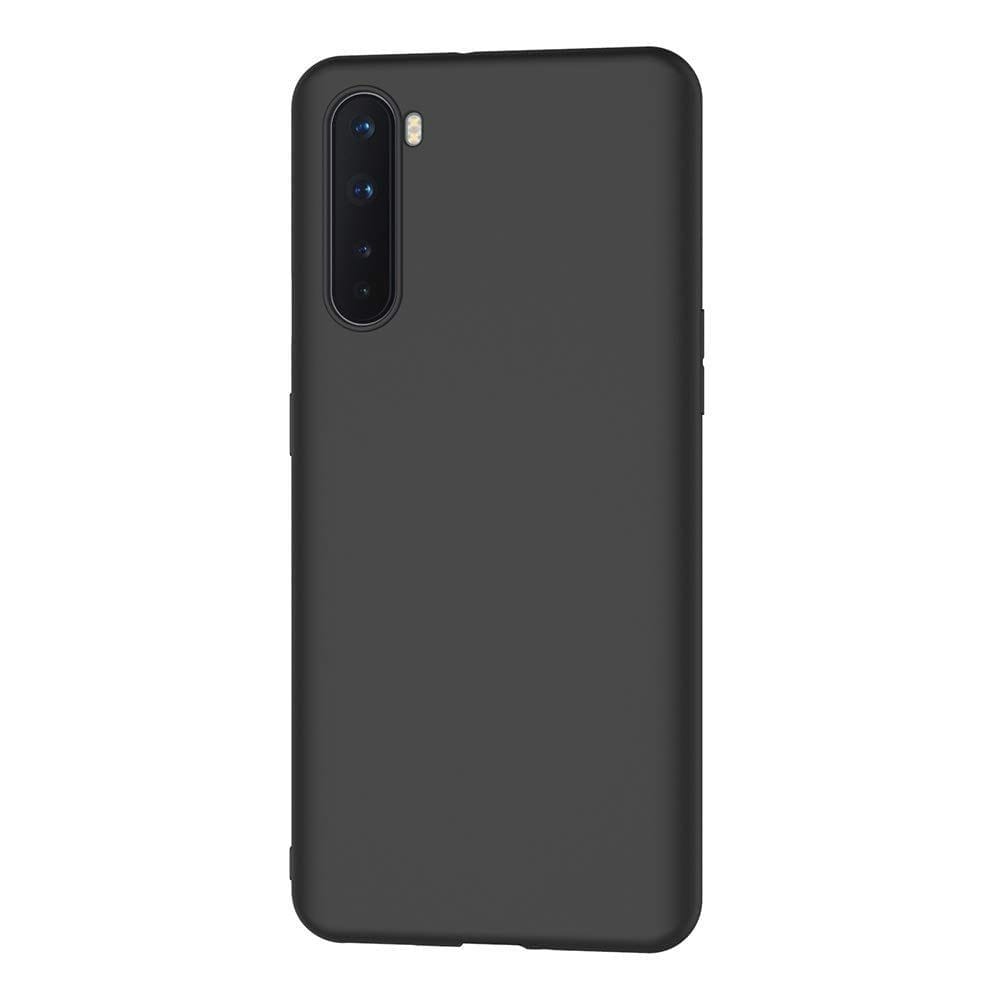 AICEK Case Compatible for OnePlus Nord, Black Silicone Cover for OnePlus Nord Black Case (6.44 inch) view 2