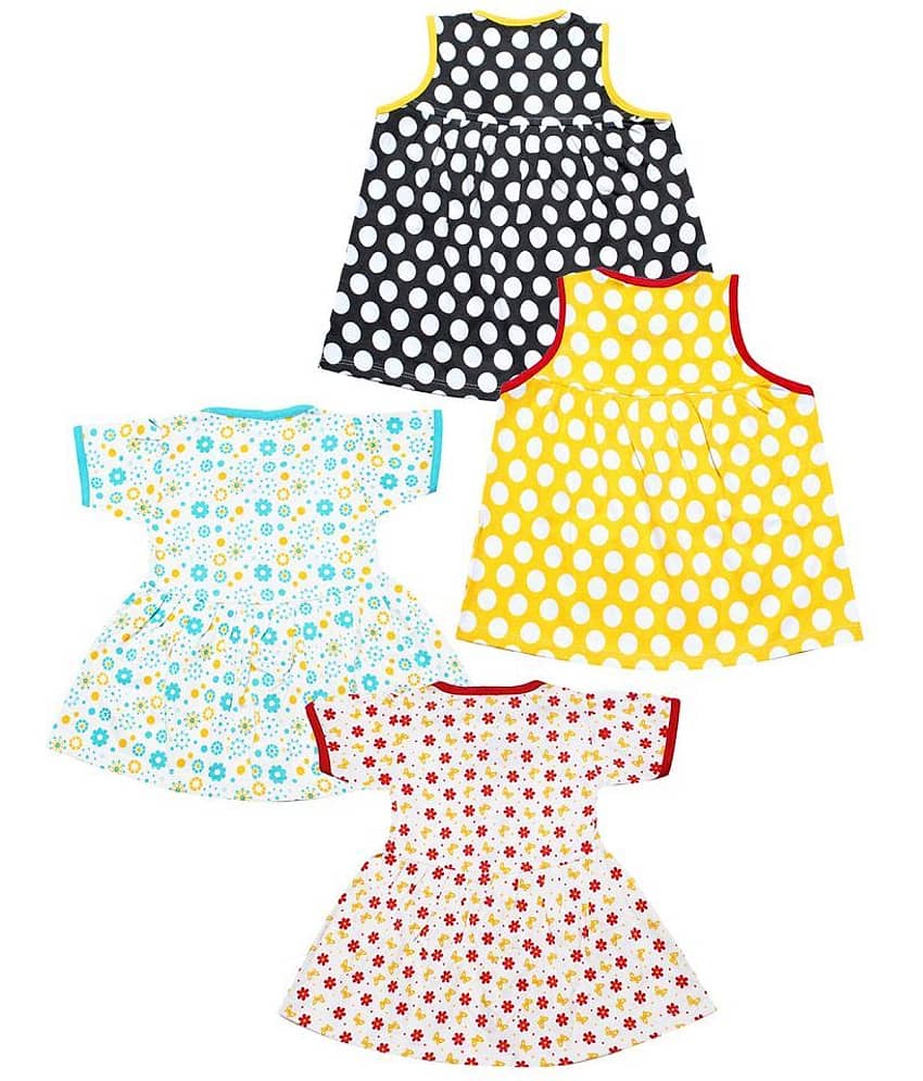 Babeezworld Baby Girls 100% Cotton Frocks ( Multi ) view 2