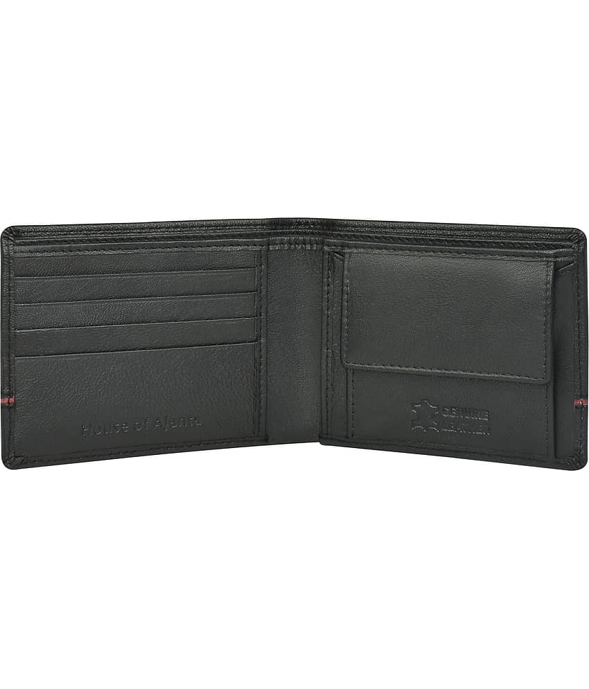 Ajanta Black 100% Leather Men's Regular Wallet ( Pack of 1 ) view 2