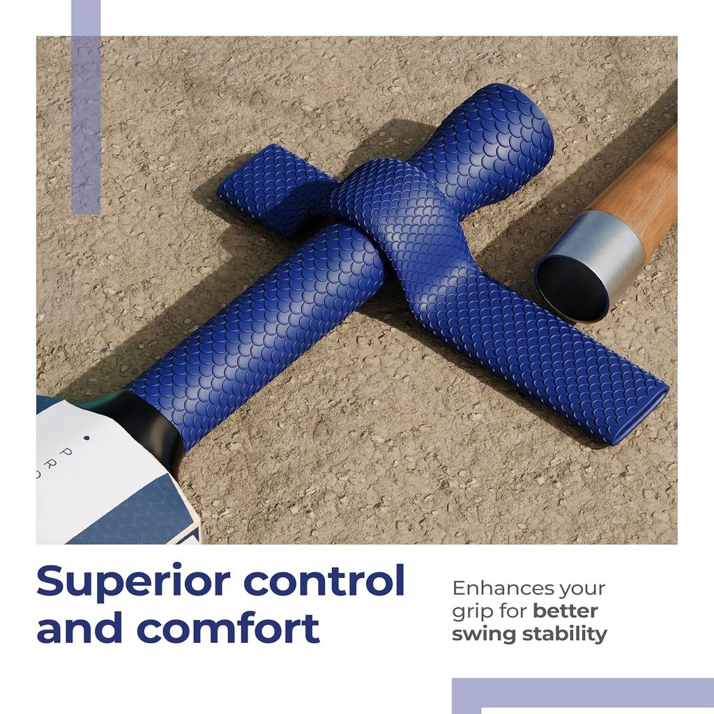 VR3 INTERNATIONAL | Bat Grip| Ring Texture | Ergonomic Design | Easy Wrap | Soft Rubber Grip for Better Cricket Swing | Durable, Bat Grip for All Cricket Players view 2