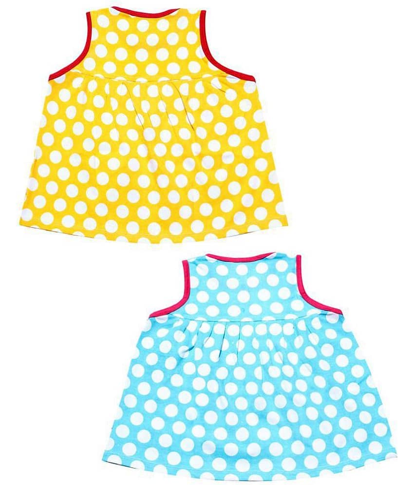Babeezworld Pack of 2 Baby Girls 100% Cotton Frocks ( Multi ) view 2