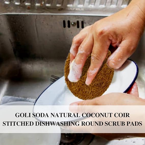 Goli Soda Natural Coconut Coir Dishwashing Scrub Pads (Pack of 6) view 2
