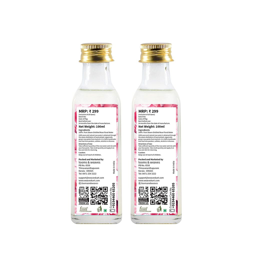 Ayurveda Rose Floral Water for Face and Skin – 200 ml (2 x 100ml) view 2