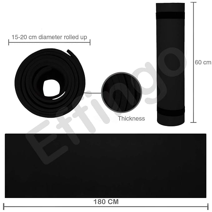"Extra Thick TPE Yoga Mat - Eco Friendly, Non-Slip, High Density Exercise Mat for Pilates, Yoga, and Floor Workouts" view 2