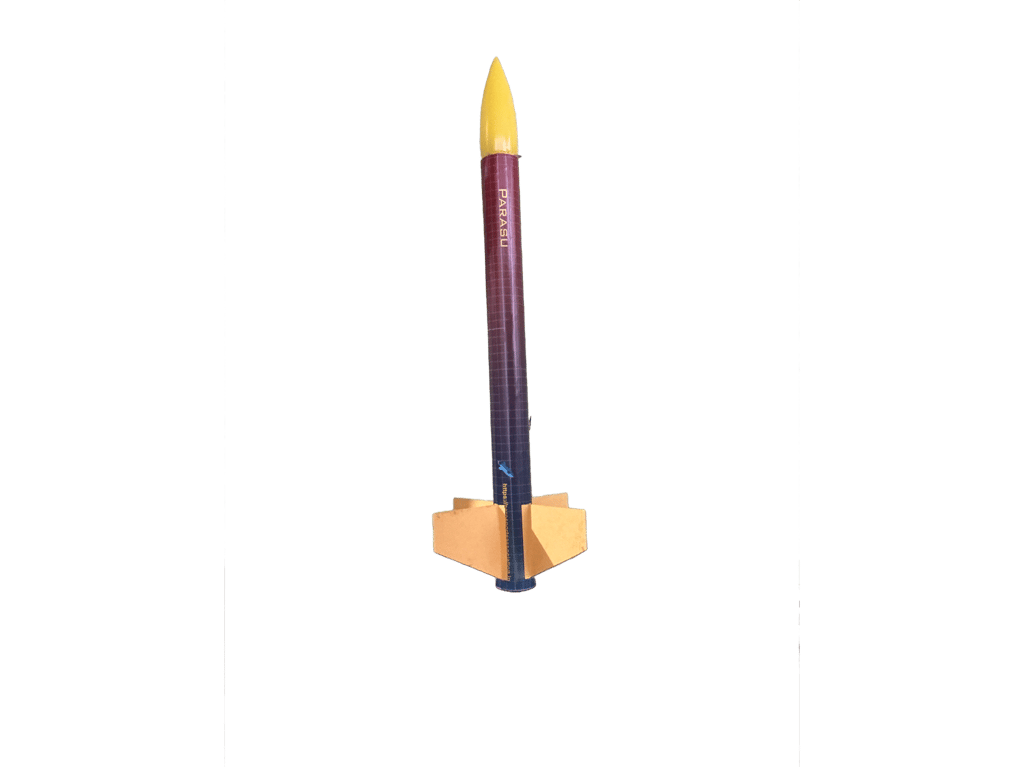 Parasu Single Stage (Yellow ) Model Rocket Kit with Parachute Recovery