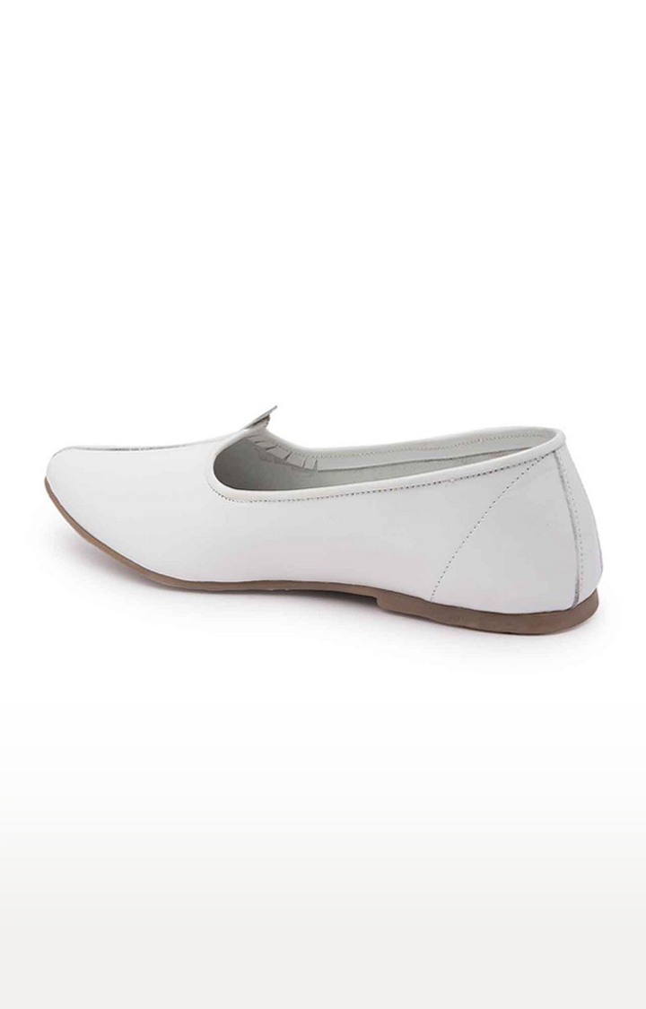 Men's White Leather Formal Slip-ons view 2