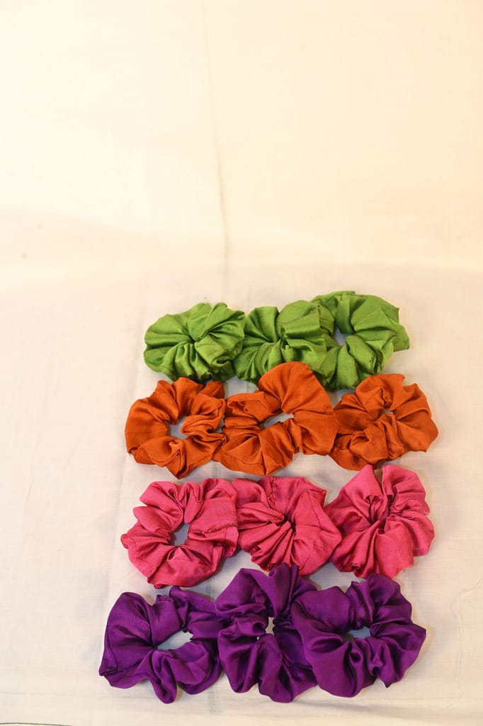 4-Pack of Silky Satin Hair Scrunchies view 2