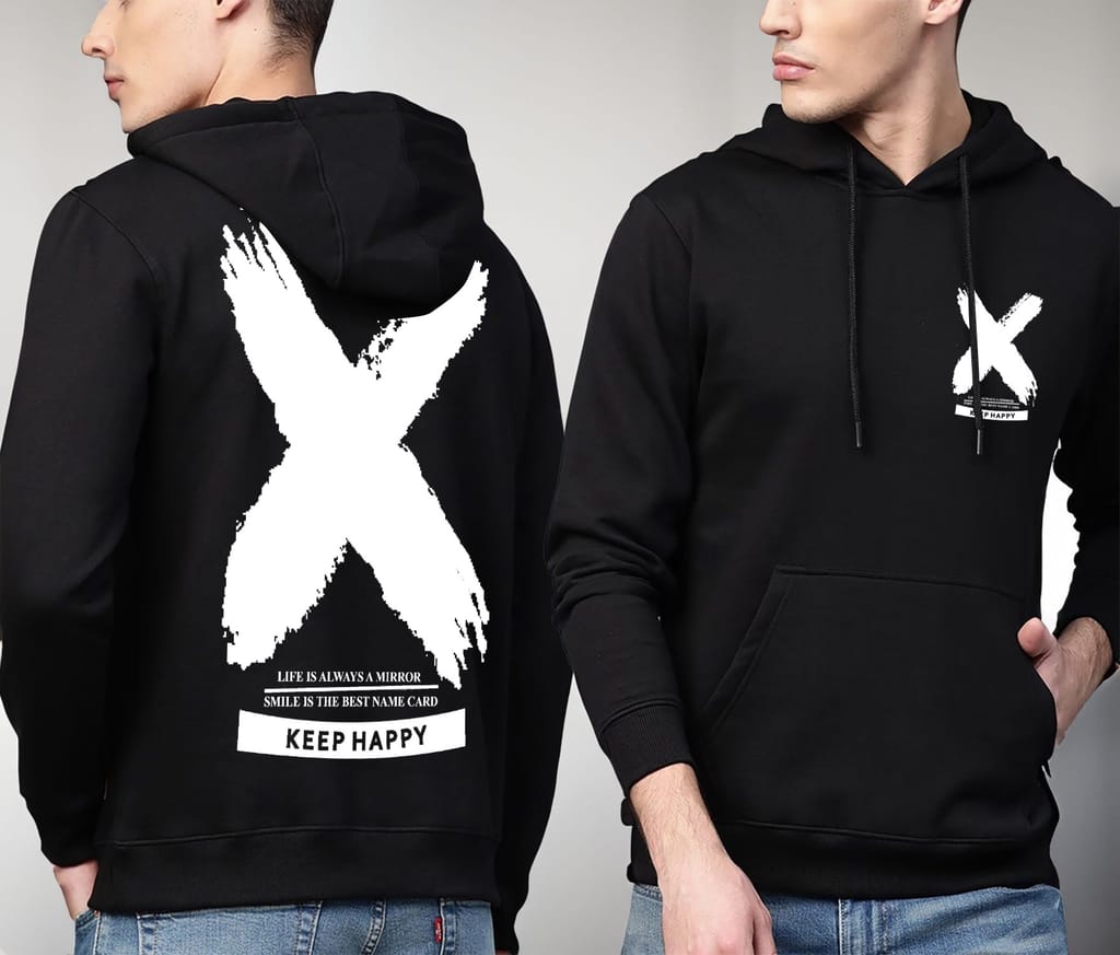 SCOTT FINCHER Men's Black Graphic Printed Hoodie : AA(RSHOD)BLACK_03 view 2