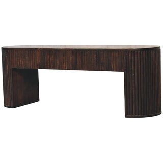 Velvet Mocha Fluted Bench view 2