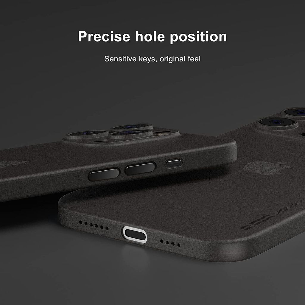 Memumi Ultra Slim 0.3mm Back Cover Case for Apple iPhone 14 Pro Max - Black view 2