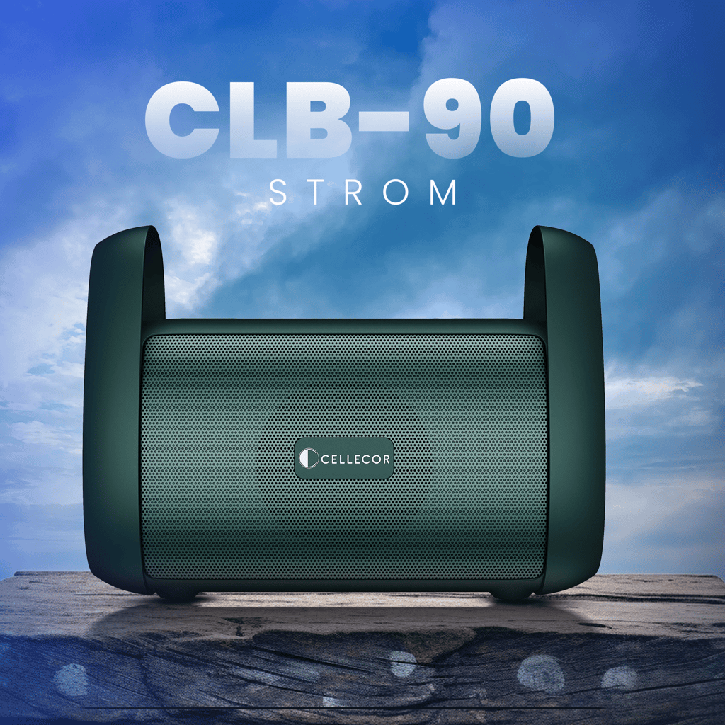 Cellecor CLB-90 STROM | 10 Hr Playtime | BT-v5.3 | 2600mAH | Water Resistant 10 W Bluetooth Speaker-green view 2