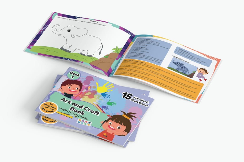 Edsmart Art and Craft Book with Stories - Book 1 | Art and craft book for kids | Children Story Book [Paperback] [Jan 01, 2024] Edsmart Edu Services Pvt Ltd view 2