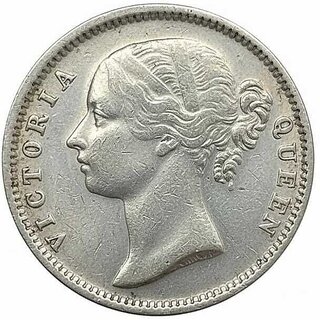 Half Rupee 1840 - Victoria Queen Rare Silver Plated Coin - Collectible view 2