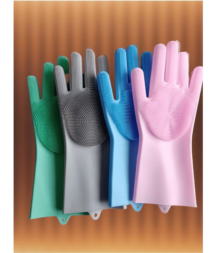 Pradipta's Silicon Microfiber Universal Size Cleaning Glove 1 Pair