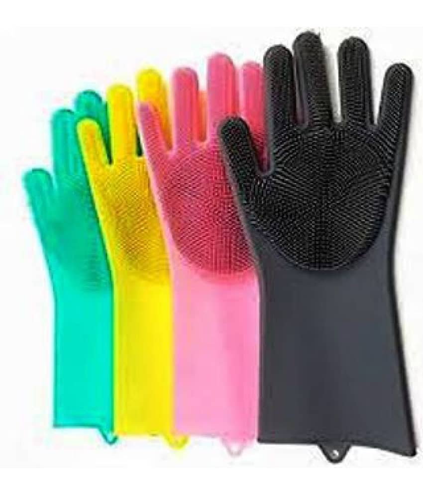 Pradipta's Silicon Microfiber Universal Size Cleaning Glove 1 Pair view 2