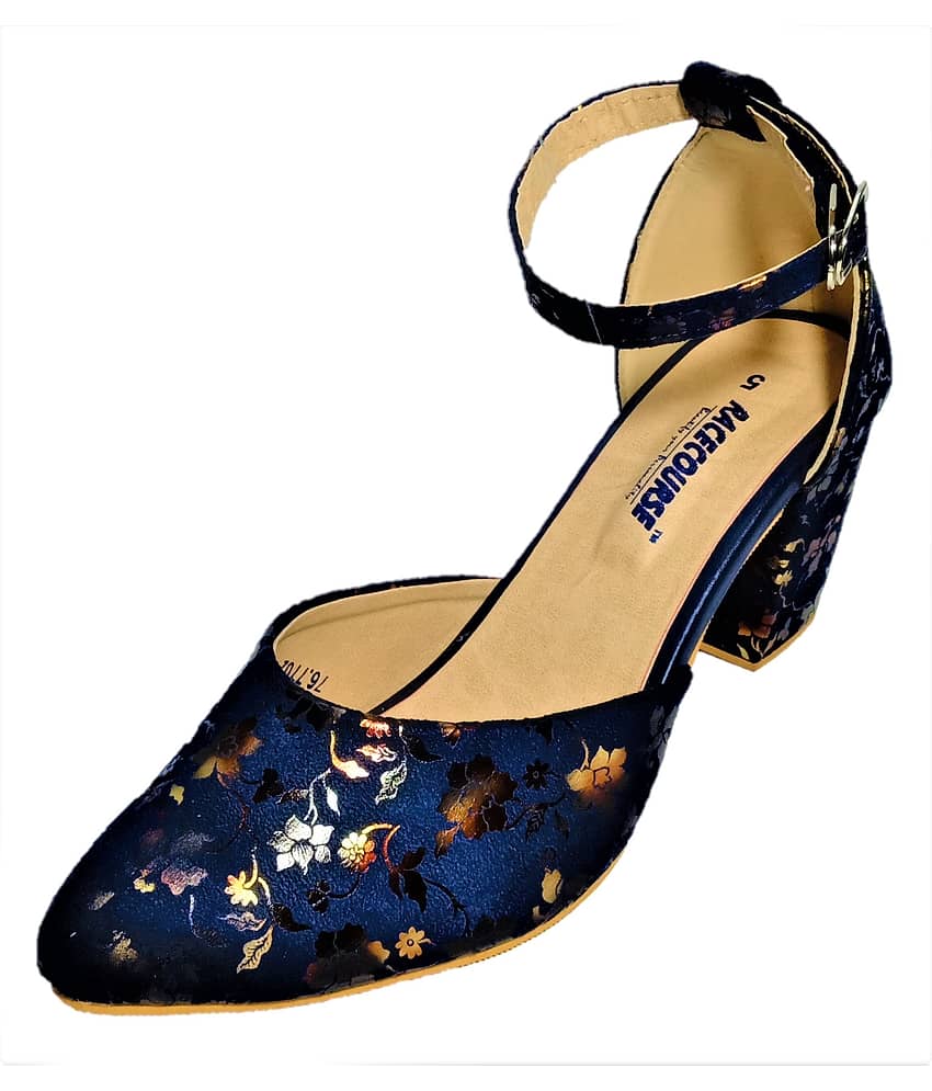Racecourse - Blue Women's Sandal Heels view 2