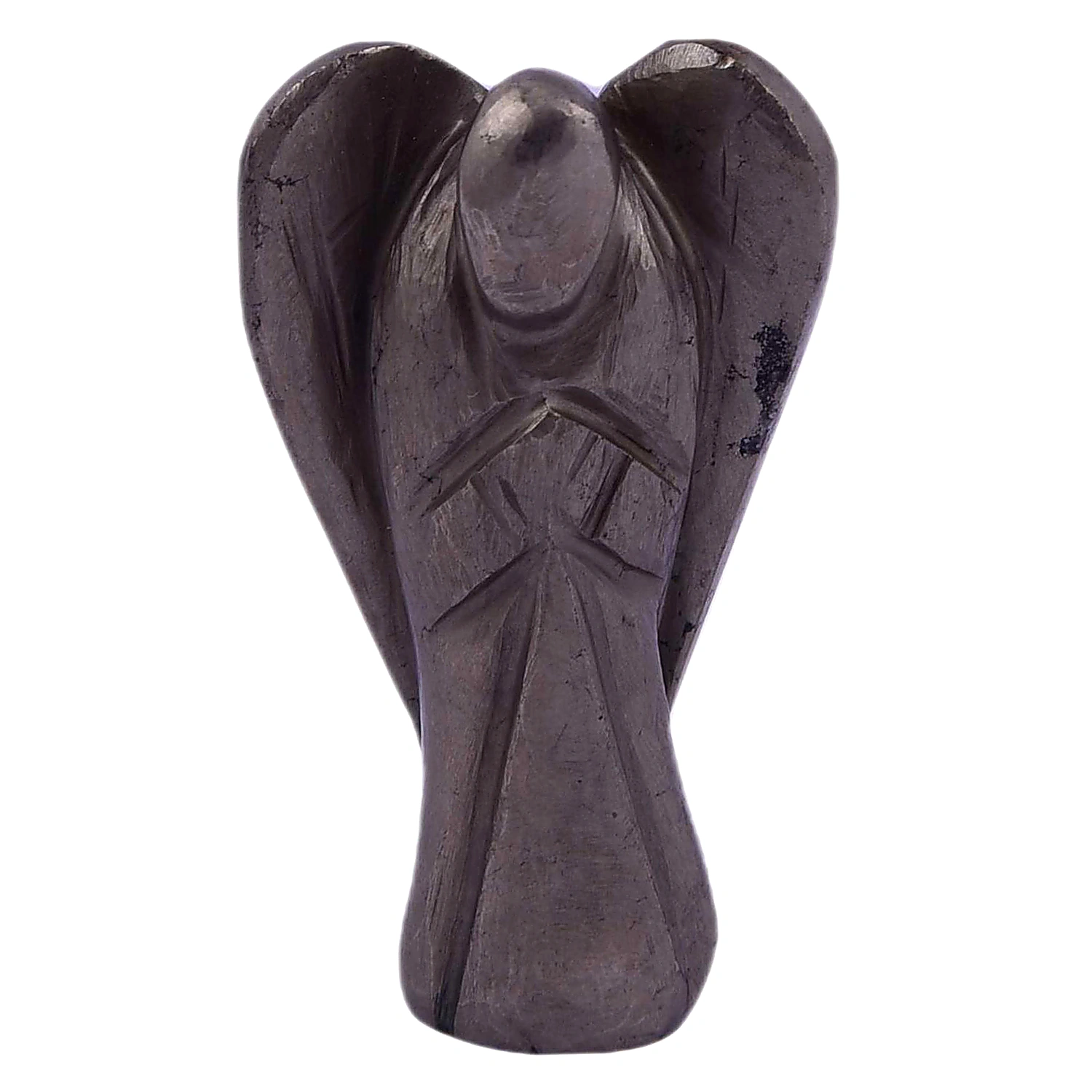 Hematite Angel, Crystal Angel Natural Healing Stone Angel Hand Carved Stone Angel Gift | Positive Vibes Energy(KI_53) by Krishna Impex view 2