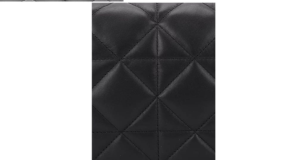 Lychee bags Pu Quilted Black Sling Bag view 2
