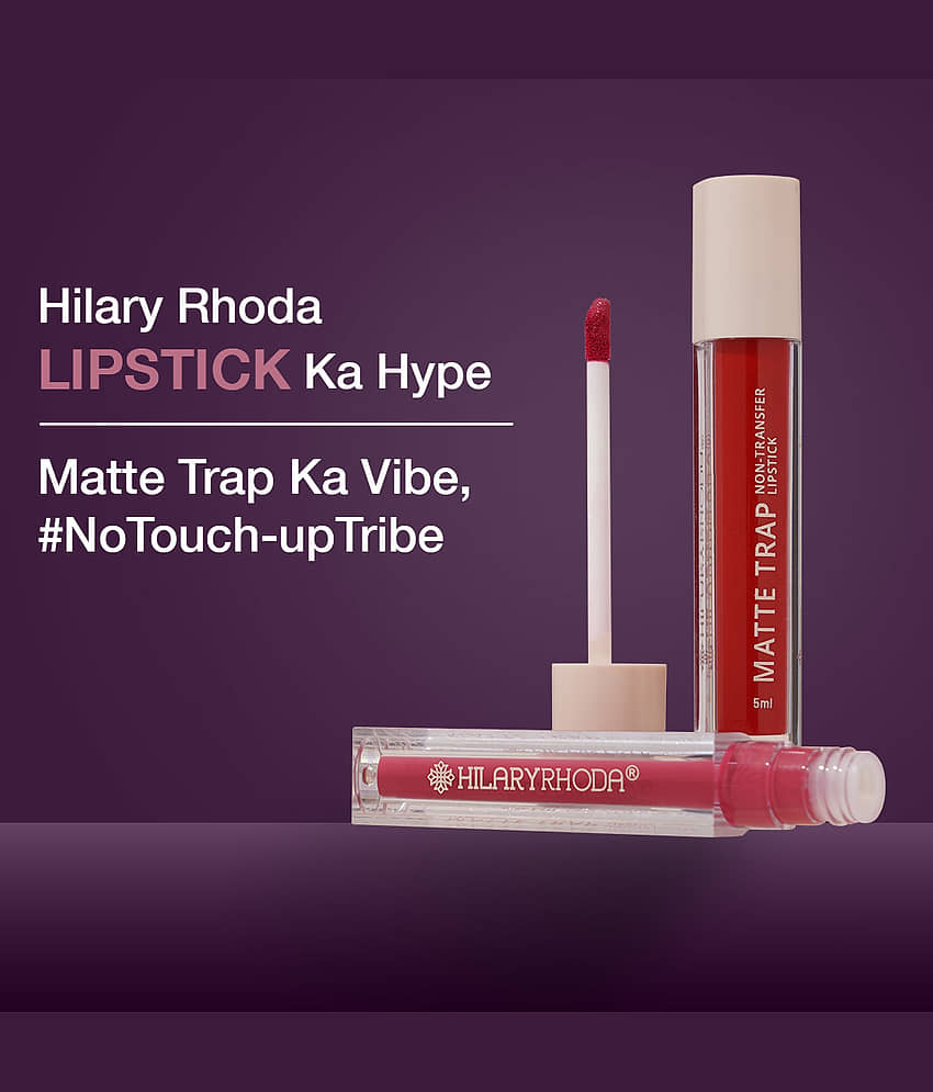 Hilary Rhoda Matte Trap Liquid Lipstick ,Non-Transfer & Waterproof Lipstick -5ml (Major wine) view 2