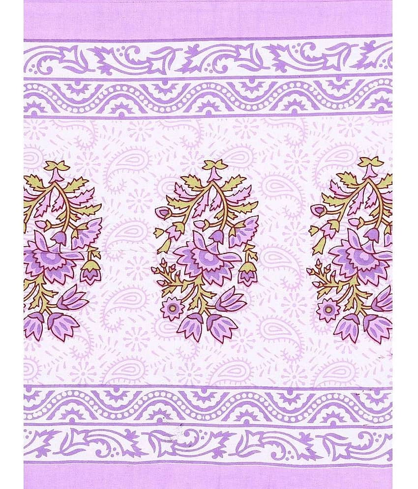 Uniqchoice Cotton 1 Double Bedsheet with 2 Pillow Covers ( Purple ) view 2