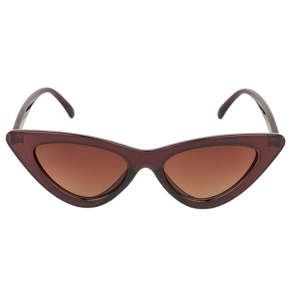 Fancy-Creation UV 400 Protection Retro Vintage Small Cat Eye Sunglasses For Women (C2 - Brown) view 2