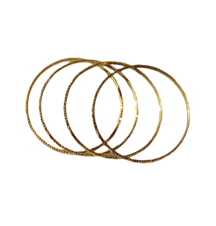 Gold Plated Traditional Indian Bangle Set of 4 view 2