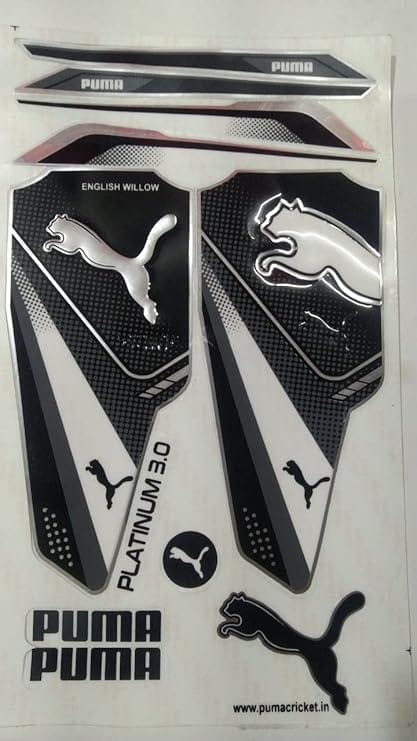 VR3 INTERNATIONAL | 3D Embossed Laminated Glossy High Shine Cricket Bat Self-Adhesive Sticker Platinum 3.0 view 2