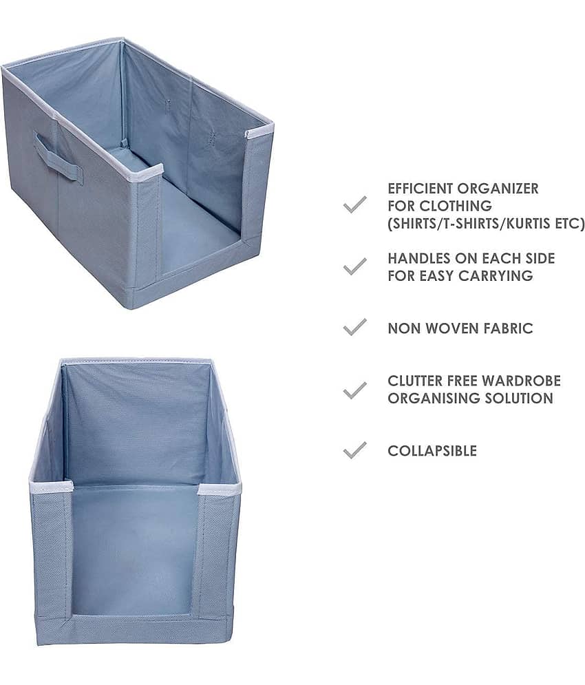 SH. NASIMA Foldable Non Woven Shirt Stacker Closet Organizer (Pack of 4) view 2