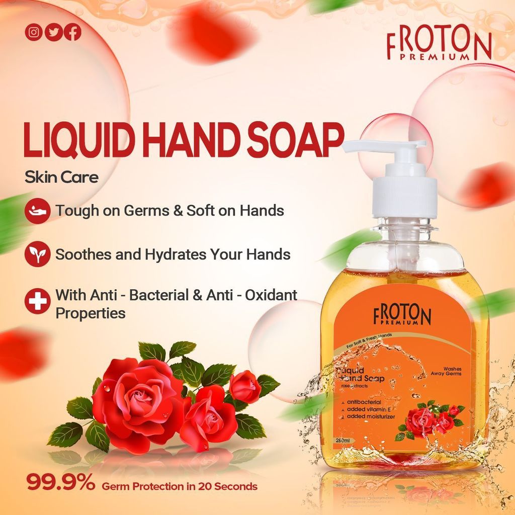 Froton Handwash Rose & Greenapple 250ml Pack of 2 view 2