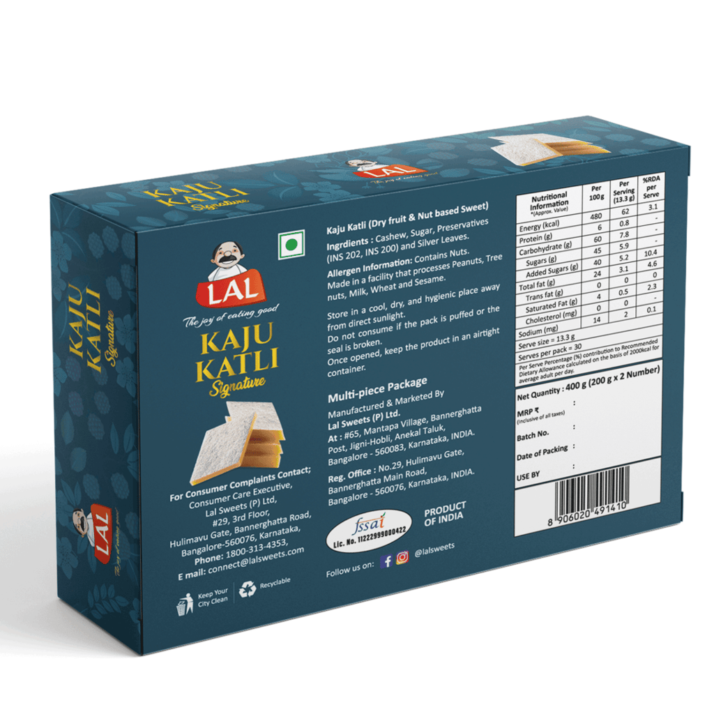 Lal Sweets Kaju Katli Premium (400 gm) view 2