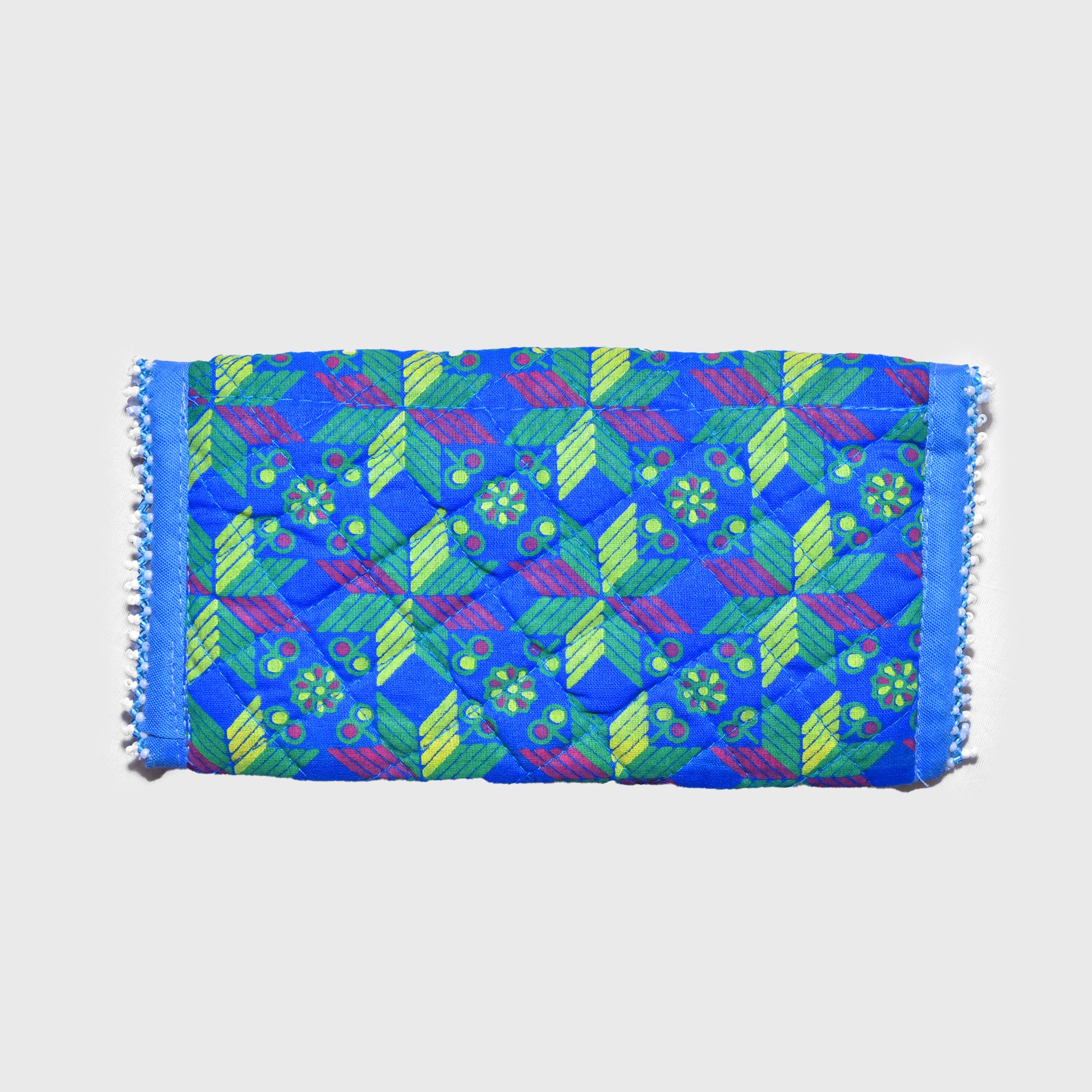 Tribes India Handcrafted Cotton, Spoange & Jeco Beeds Blue Purse (PVTG) view 2